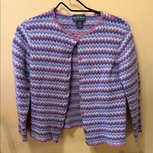 Woolrich Women's Zigzag Cardigan in Pink and Blue
